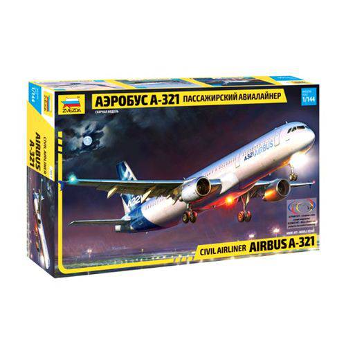 Tamanhos, Medidas e Dimensões do produto Airbus A-321 - 1/144 - Zvezda 7017