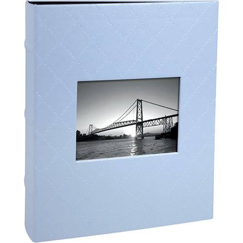 Tamanhos, Medidas e Dimensões do produto Álbum Black Ferragem para 100 Fotos 15X21cm Azul - Ical