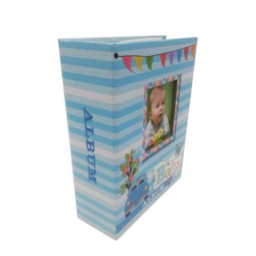 Tamanhos, Medidas e Dimensões do produto Álbum Fotográfico para Bebê Azul, para 100 Fotos 10x15 Cm