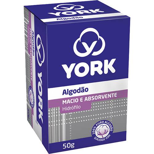 Tamanhos, Medidas e Dimensões do produto Algodão York Caixa - 50g