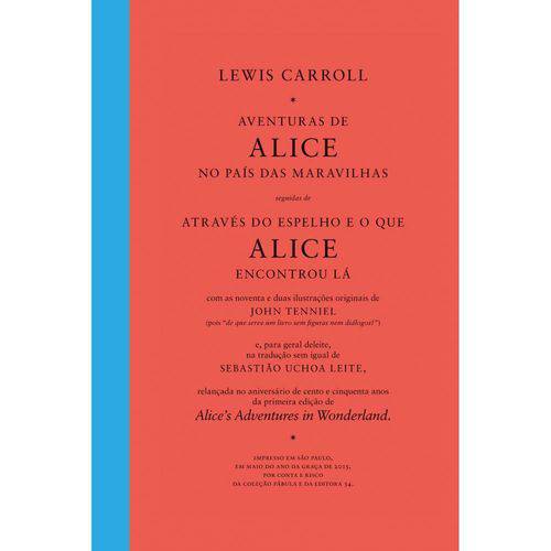 Tamanhos, Medidas e Dimensões do produto Alice - Edicao Comemorativa 150 Anos - Editora 34
