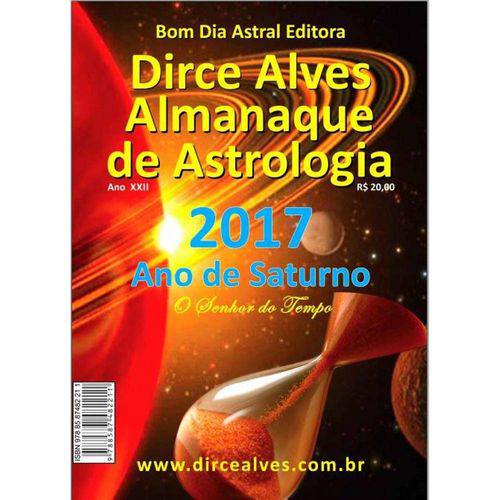 Tamanhos, Medidas e Dimensões do produto Almanaque de Astrologia Dirce Alves 2017 - Aut Paranaense