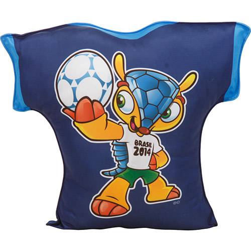 Tamanhos, Medidas e Dimensões do produto Almofada Camiseta Azul Mascote Português