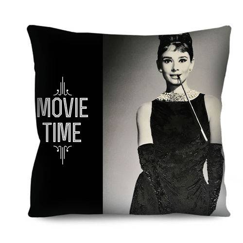 Tamanhos, Medidas e Dimensões do produto Almofada Decorativa Cinema Audrey Hepburn 42x42cm