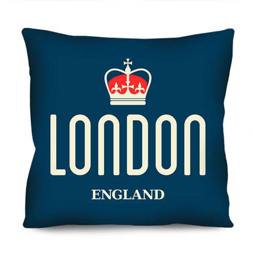 Tamanhos, Medidas e Dimensões do produto Almofada Decorativa Londres London Coroa 42x42cm