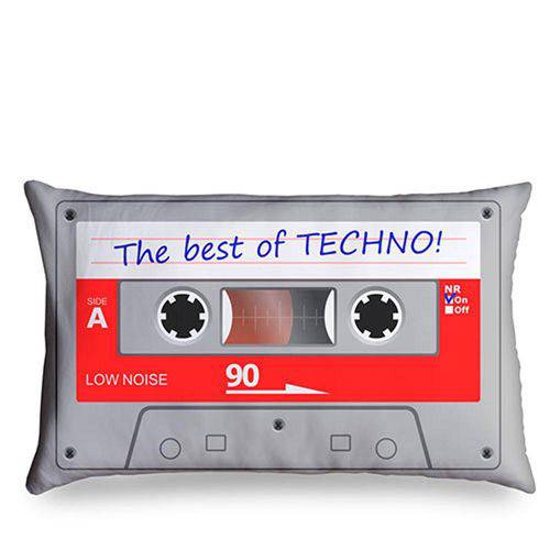 Tamanhos, Medidas e Dimensões do produto Almofada Fita Cassete K7 Retrô - The Best Of Techno