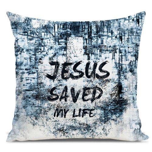 Tamanhos, Medidas e Dimensões do produto Almofada Jesus Saved By Jesus 45x45cm