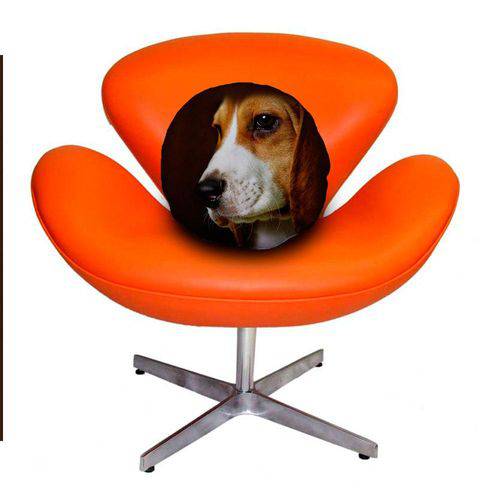 Tamanhos, Medidas e Dimensões do produto Almofada Redonda Cachorro Beagle 45cm Marrom Marrom