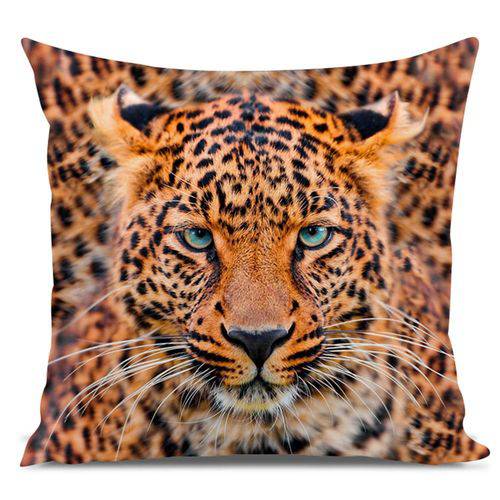 Tamanhos, Medidas e Dimensões do produto Almofada Selvagem Leopardo 45x45cm Laranja Laranja