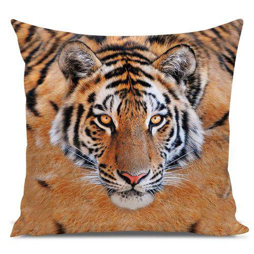 Tamanhos, Medidas e Dimensões do produto Almofada Selvagem Tigre 45x45cm Laranja Laranja