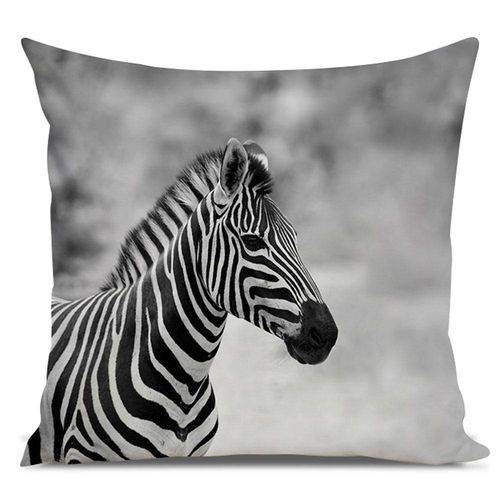 Tamanhos, Medidas e Dimensões do produto Almofada Selvagem Zebra 45x45cm Cinza Cinza