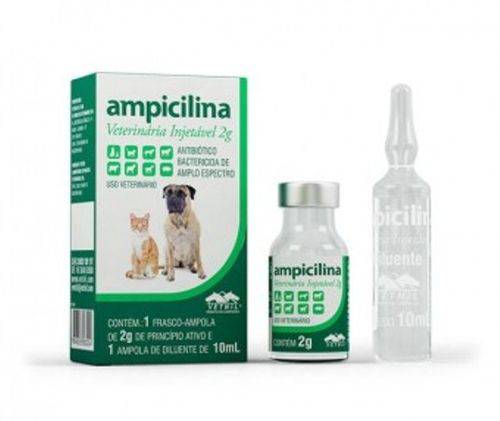 Tamanhos, Medidas e Dimensões do produto Ampicilina Veterinária Injetável Vetnil - 2 Gr