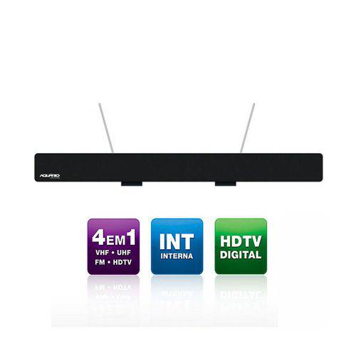 Tamanhos, Medidas e Dimensões do produto Antena Tv Digital Hdtv Interna 4 em 1 Slim Aquário Dtv-2100