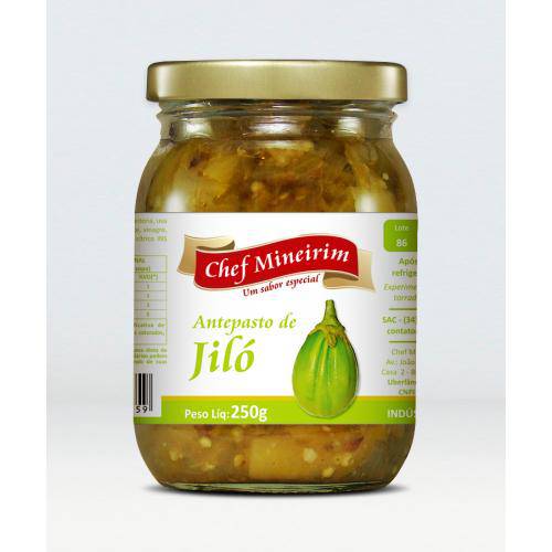 Tamanhos, Medidas e Dimensões do produto Antepasto de Jiló 250g - Chef Mineirim
