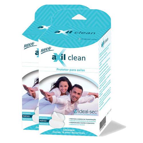 Tamanhos, Medidas e Dimensões do produto Antitranspirante para Camisa Axil Clean Absorvente-suor Axilas Ideal Sec Kit 2