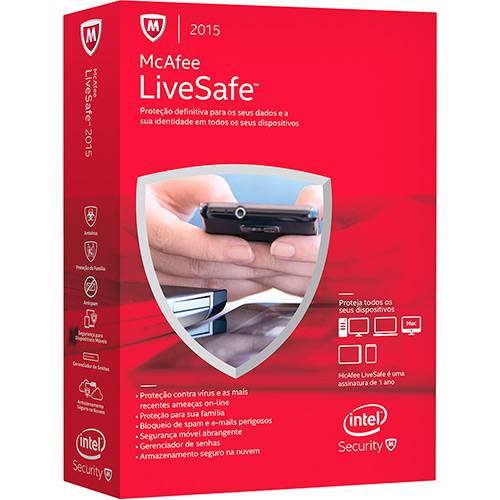 Tamanhos, Medidas e Dimensões do produto Antivirus McAfee Live Safe 2015 BR Mini Box