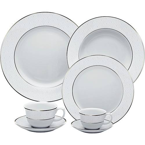 Tamanhos, Medidas e Dimensões do produto Aparelho de Jantar 30 Peças Porcelana Diamond - Oxford Porcelanas