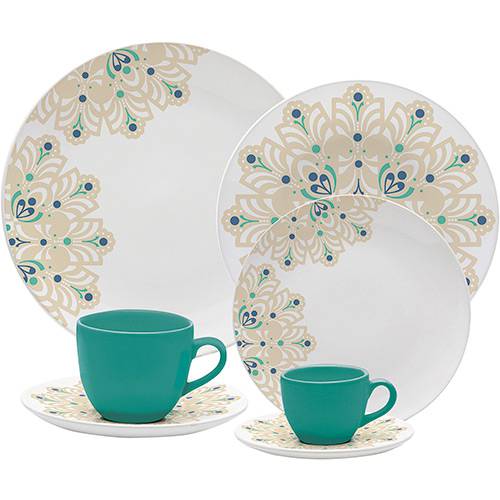 Tamanhos, Medidas e Dimensões do produto Aparelho de Jantar 30 Peças Porcelana Lindy Hop - Oxford Porcelanas