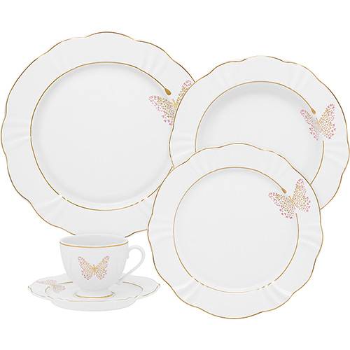 Tamanhos, Medidas e Dimensões do produto Aparelho de Jantar 30 Peças Porcelana Soleil Encantada - Oxford Porcelanas
