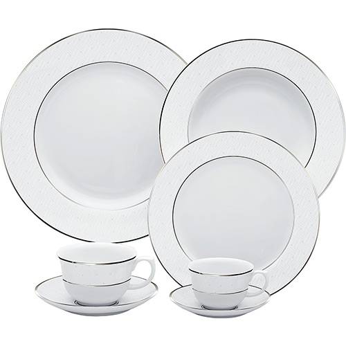 Tamanhos, Medidas e Dimensões do produto Aparelho de Jantar 42 Peças Porcelana Diamond - Oxford Porcelanas