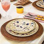 Tamanhos, Medidas e Dimensões do produto Aparelho de Jantar Azul Jasmim 18 Peças - La Cuisine