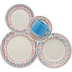 Tamanhos, Medidas e Dimensões do produto Aparelho de Jantar/Chá 20 Peças Cerâmica Donna Melissa Multicolorido - Biona