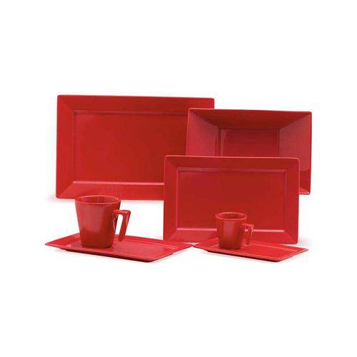 Tamanhos, Medidas e Dimensões do produto Aparelho de Jantar/Chá e Café Porcelana Plateau Red 42 Peças - Oxford