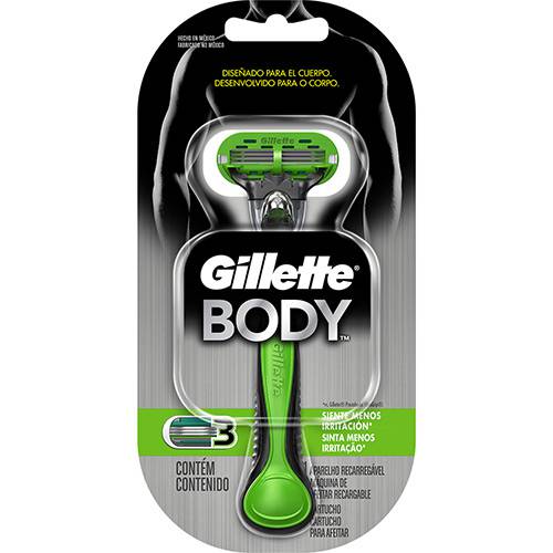 Tamanhos, Medidas e Dimensões do produto Aparelho para o Corpo Masculino - Gillette Body