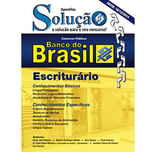 Tamanhos, Medidas e Dimensões do produto Apostila Banco do Brasil - Escriturário