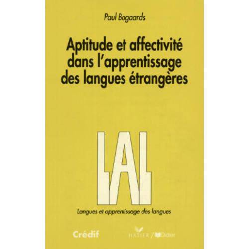 Tamanhos, Medidas e Dimensões do produto Aptitude Et Affectivite Dans´l Apprentissage Des Langues Etrangeres - Lal