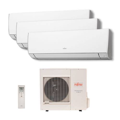 Tamanhos, Medidas e Dimensões do produto Ar Condicionado Multi Tri Split Inverter Fujitsu 2x9000 + 1x12000 Btus Qf 220v 1F AOBG24LAT3