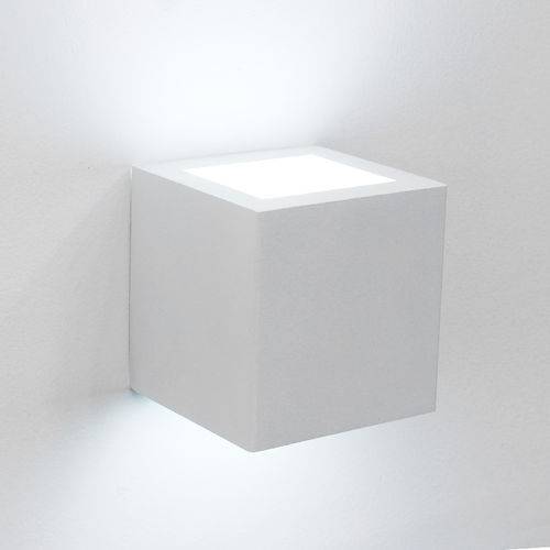 Tamanhos, Medidas e Dimensões do produto Arandela Cubo G Facho Duplo Branca G9 Bivolt