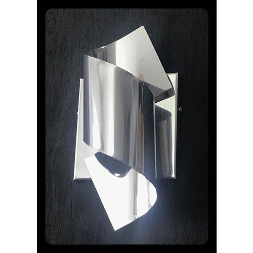 Tamanhos, Medidas e Dimensões do produto Arandela Decorativa em Inox Espelhado + 1 Lâmpada G09 (Fria - Acende Branco) - Debby Artes