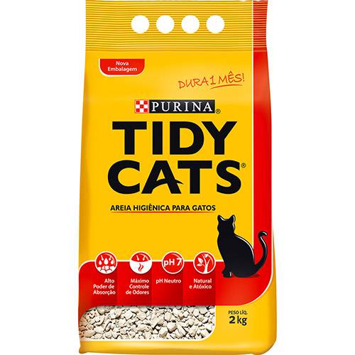 Tamanhos, Medidas e Dimensões do produto Areia Sanitária Tidy Cat 2Kg - Nestlé Purina