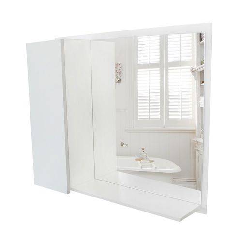 Tamanhos, Medidas e Dimensões do produto Armário MDF para Banheiro Espelho, Prateleira, Espelheira Cores (branco) - Dom Móveis