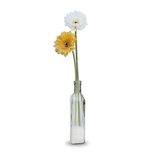 Tamanhos, Medidas e Dimensões do produto Arranjo de Flores Artificiais Gerbera na Garrafa 45 Cm