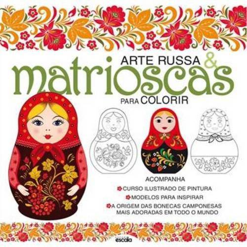 Tamanhos, Medidas e Dimensões do produto Arte Russa Matrioscas para Colorir