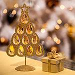Tamanhos, Medidas e Dimensões do produto Árvore com Gotas de Acrílico Dourado - Christmas Traditions