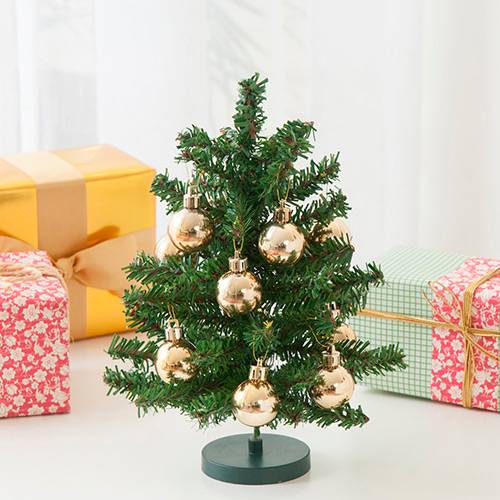Tamanhos, Medidas e Dimensões do produto Árvore de Mesa 30cm com Bolas para Decorar - Orb Christmas