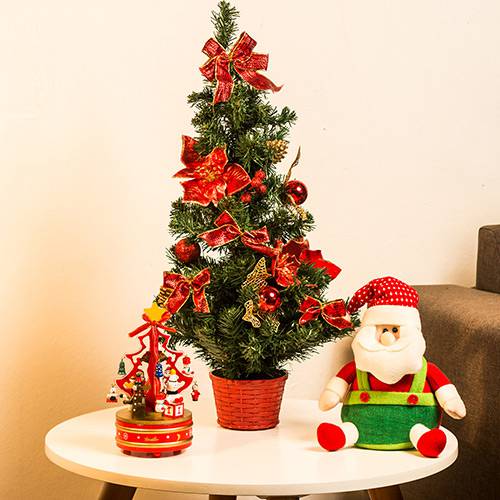 Tamanhos, Medidas e Dimensões do produto Árvore de Mesa com Decoração Vermelha 60cm - Orb Christmas