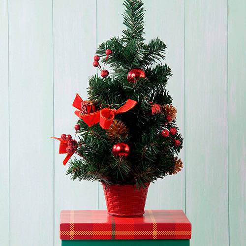 Tamanhos, Medidas e Dimensões do produto Árvore de Mesa Decorada, 45cm - Christmas Traditions