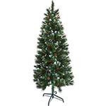 Tamanhos, Medidas e Dimensões do produto Árvore de Natal Nevada 1,8m 465 Galhos Decorada com Pinhas e Frutinhas e Base em Metal - Orb Christmas
