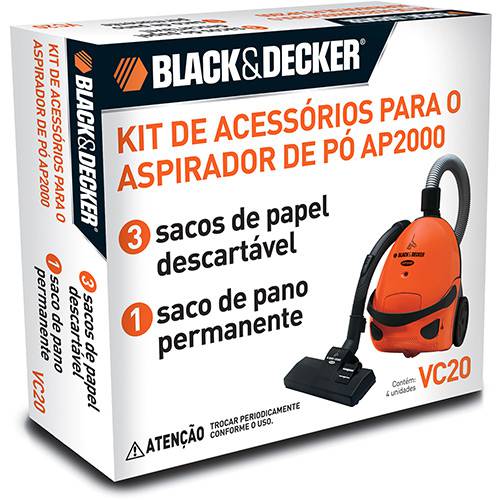 Tamanhos, Medidas e Dimensões do produto Aspirador de Pó Elétrico Black & Decker Vermelho e Preto 1400w de Potência com Filtro Lavável