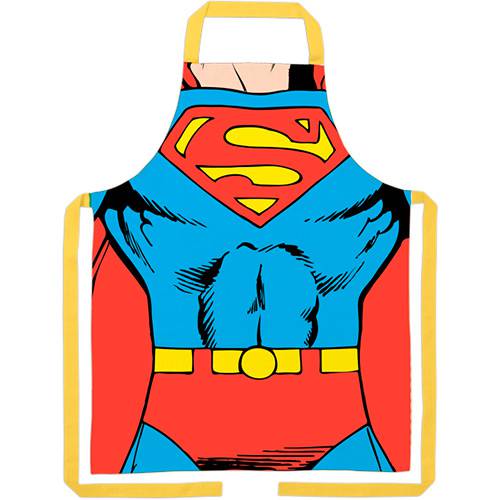 Tamanhos, Medidas e Dimensões do produto Avental Algodao DC Superman Body Fundo Vermelho - Urban