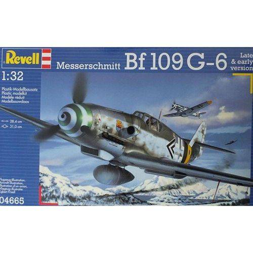 Tamanhos, Medidas e Dimensões do produto Aviao Messerchmitt Bf-109 G-6 Late And Early Version - Revell Alema