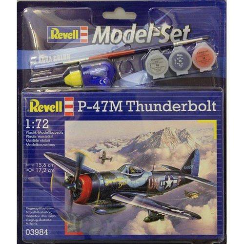 Tamanhos, Medidas e Dimensões do produto Aviao P-47m Thunderbolt C/Tintas, Pinceis e Cola - Revell Alema