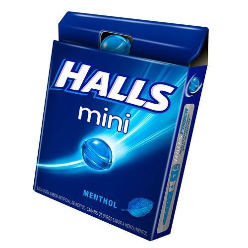 Tamanhos, Medidas e Dimensões do produto Bala Halls Mini Menthol 15g
