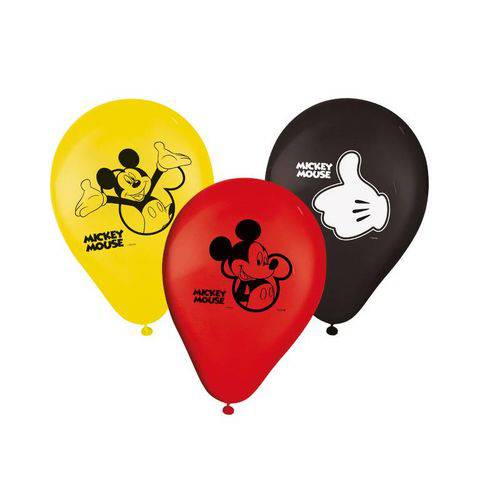 Tamanhos, Medidas e Dimensões do produto Balão / Bexiga Mickey C/25 | Regina