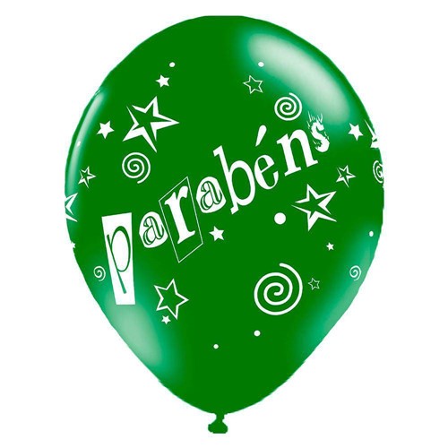 Tamanhos, Medidas e Dimensões do produto Balão de Látex Parabéns Sortido 10” com 25 Unidades Balloontech
