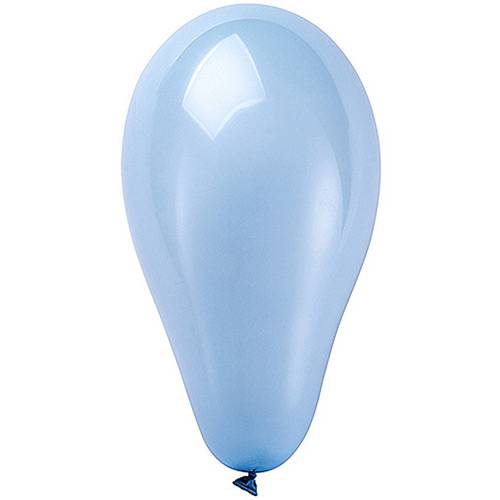 Tamanhos, Medidas e Dimensões do produto Balão Liso Pera Nº 07 Azul Claro com 50 Unidades - Regina Festas